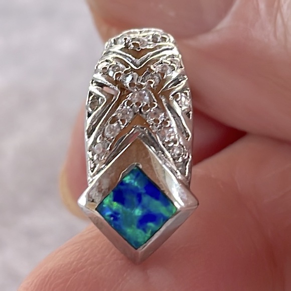 Opal & Sterling Earrings - Picture 2 of 5